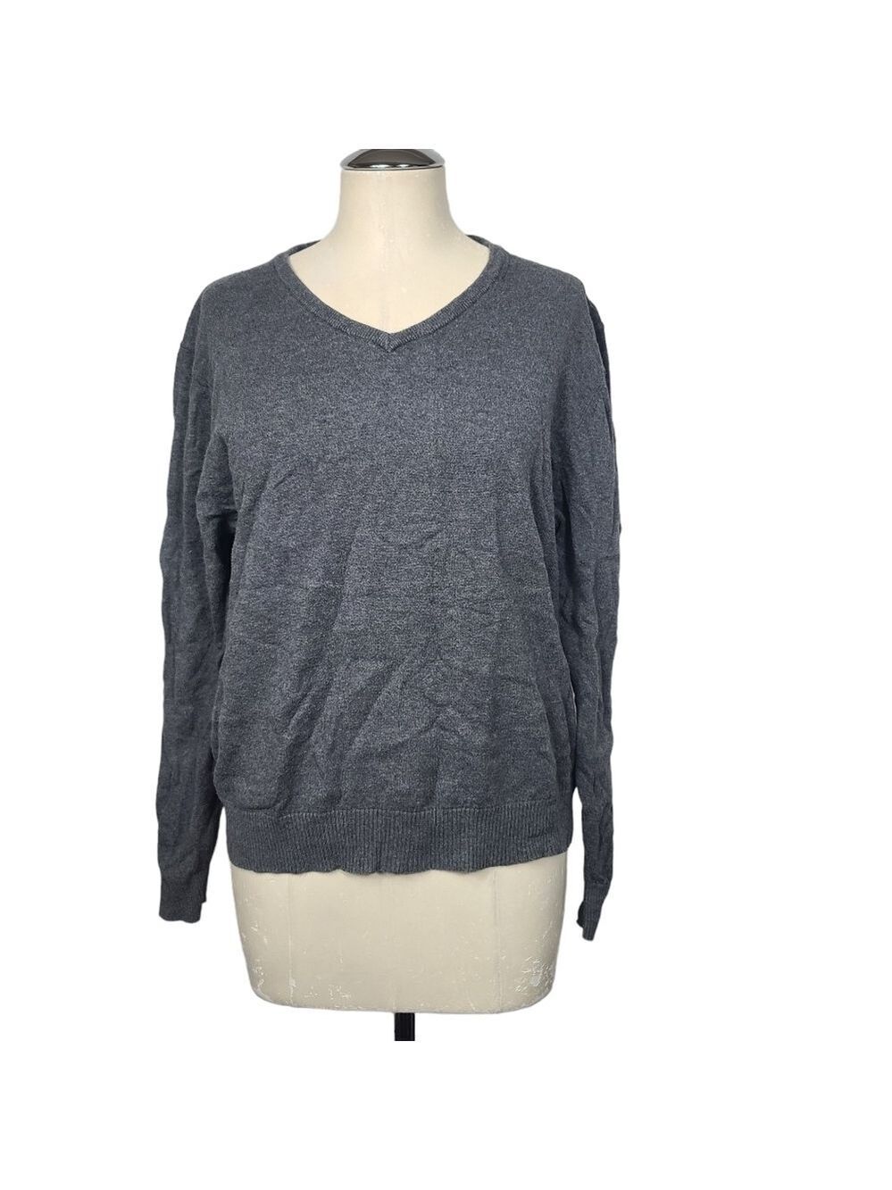 Merona Gray V Neck Sweater M